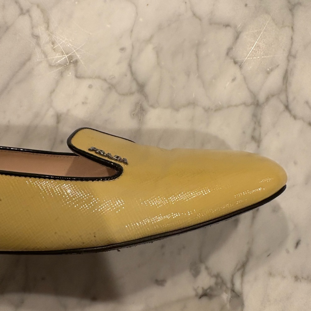 Prada Yellow Flats Sleek Minimalist Design - Picture 5 of 11
